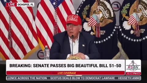 'We're all happy now!' Trump reacts live to megabill passing in Senate