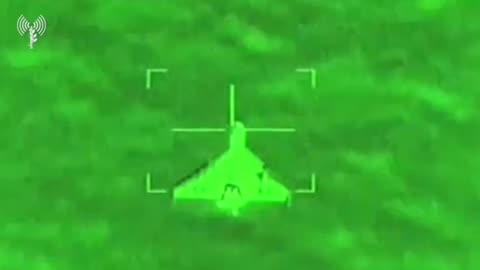 The IDF releases footage showing the interception of an Iranian drone by an Israeli