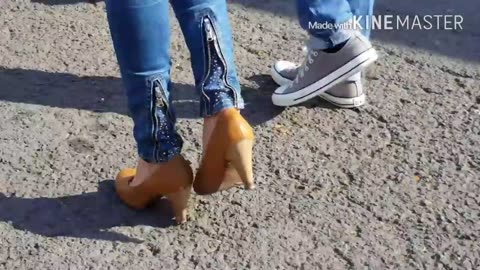 Sexy Girl in High Heels - Candid
