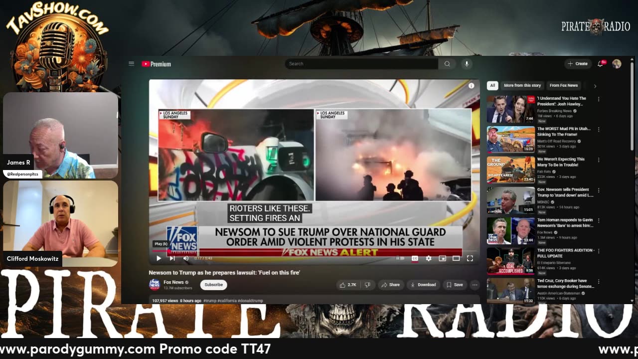 Pirate Radio 06/09/25 Happy Off the Cliff Monday! / ParodyGummy.com Promo: TT47