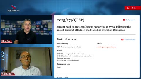 Christians in Syria facing extinction - Özcan Kaldoyo