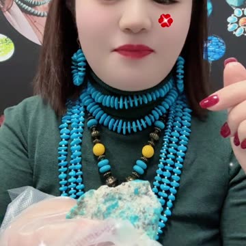 20250709-7 Turquoise Rough: Blind Box Ice Cream Raw Stone in Stone