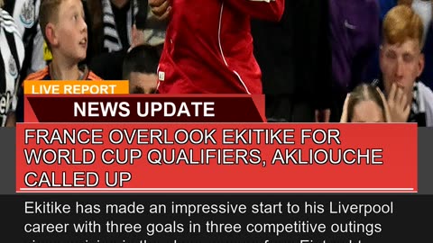 France Overlook Ekitike for World Cup Qualifiers