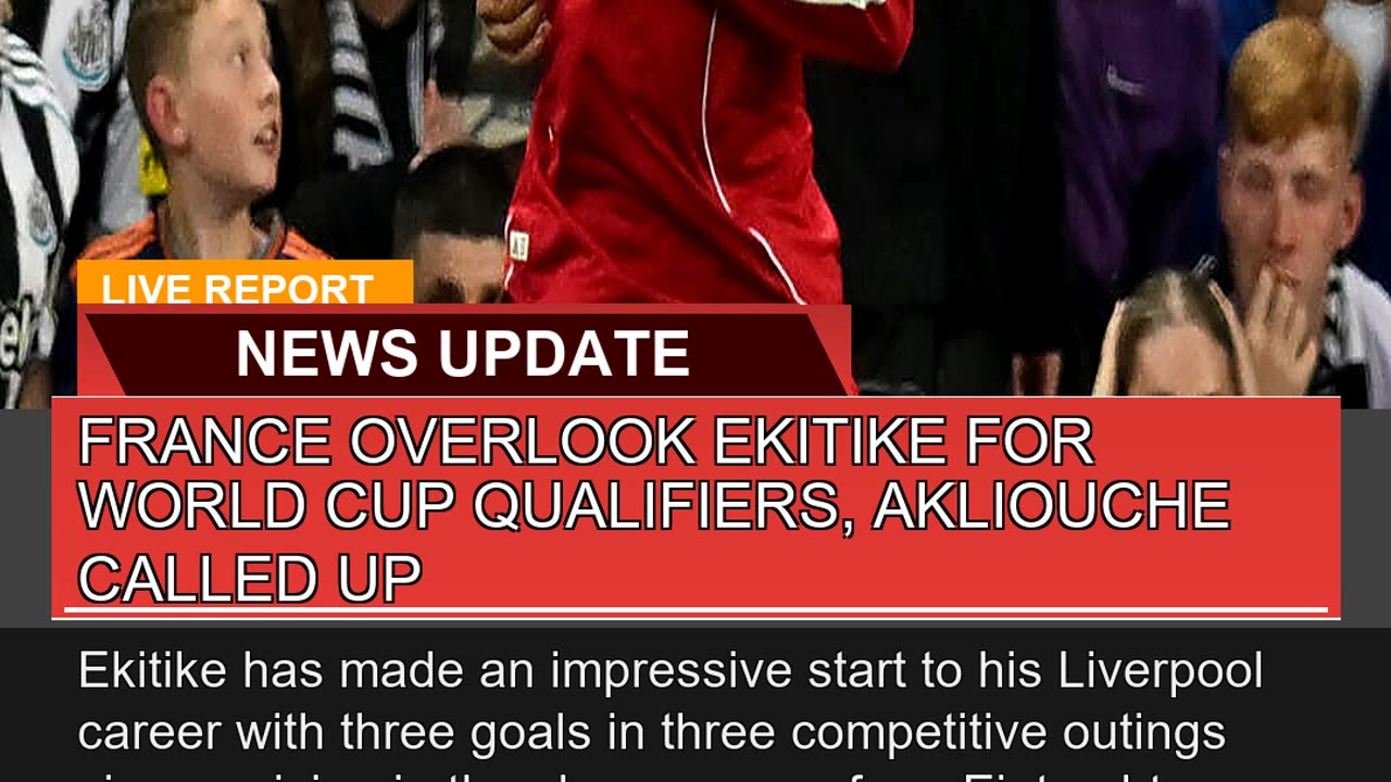 France Overlook Ekitike for World Cup Qualifiers