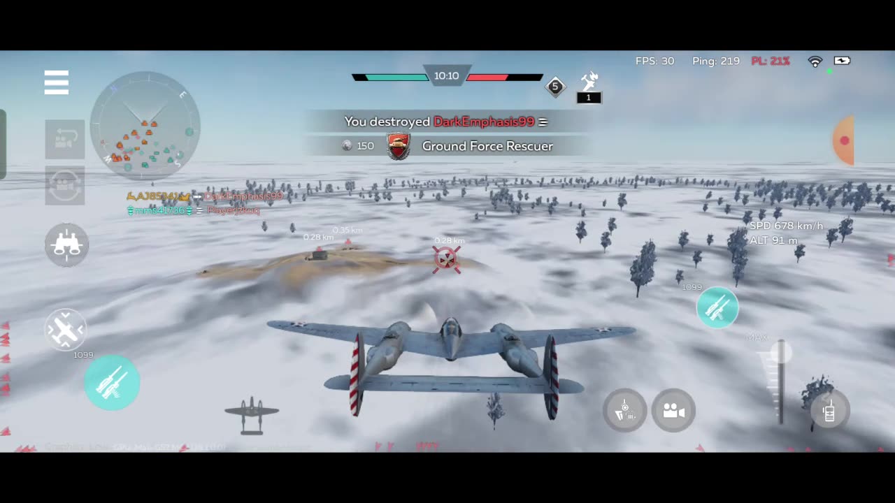 War Thunder Tier 2 aviation gameplay - Bf109, P38, D017