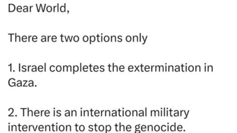 Dear World ENSLAVED or Free Men..