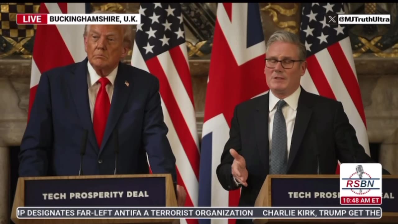 Trump pats Keir Starmer on the back i about recognizing Palestine for statehood.