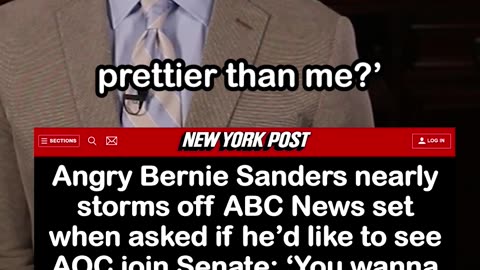 Bernie Sanders Storms Off ABC News When Asked if He’d Like to See AOC Join Senate