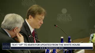 Vice President JD Vance Delivers Remarks at the Critical Minerals Ministerial