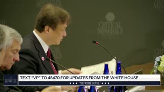 Vice President JD Vance Delivers Remarks at the Critical Minerals Ministerial