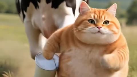 cat saves baby from monster