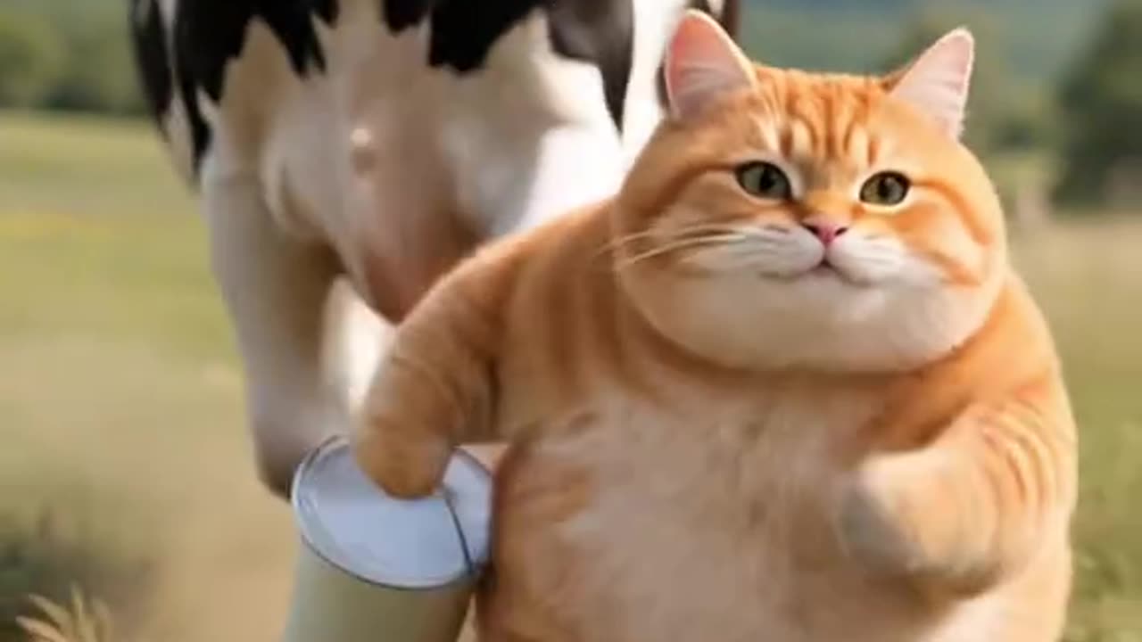 cat saves baby from monster