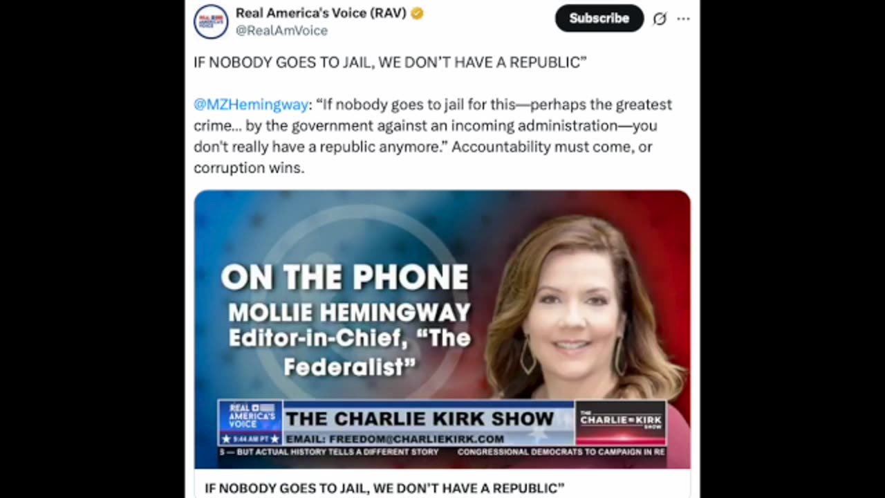 MOLLIE HEMINGWAY - Accountability Or Else Corruption Wins