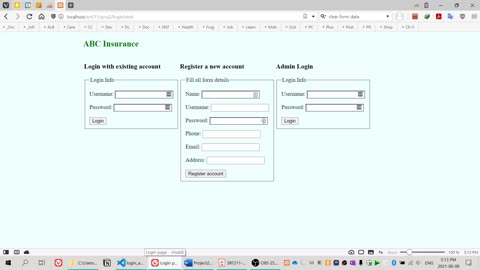 Simple web application using Python, MySql and HTML