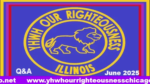 Sabbath with YHWH OUR RIGHTEOUSNESS Chicago [Saturday, June 28, 2025] 10:00 a.m. Central/11:00 a.m. Eastern (Jews are Edomites, descendants of Esau. Jews are not Yisraelites)