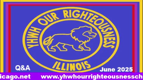 Sabbath with YHWH OUR RIGHTEOUSNESS Chicago [Saturday, June 28, 2025] 10:00 a.m. Central/11:00 a.m. Eastern (Jews are Edomites, descendants of Esau. Jews are not Yisraelites)