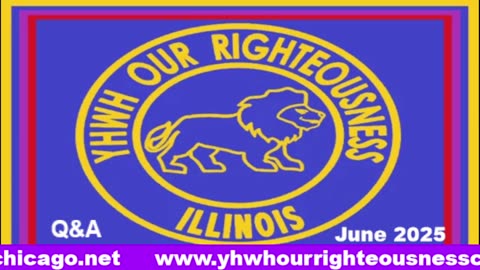 Sabbath with YHWH OUR RIGHTEOUSNESS Chicago [Saturday, June 28, 2025] 10:00 a.m. Central/11:00 a.m. Eastern (Jews are Edomites, descendants of Esau. Jews are not Yisraelites)