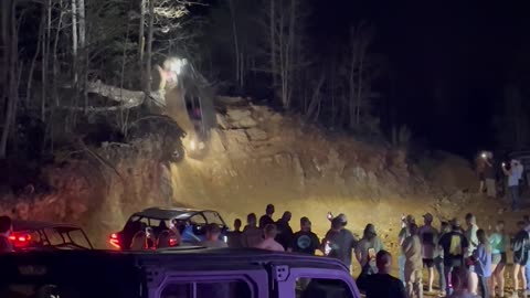 Vehicle Gets Stuck on a Tree Going Up the Wall Stunt