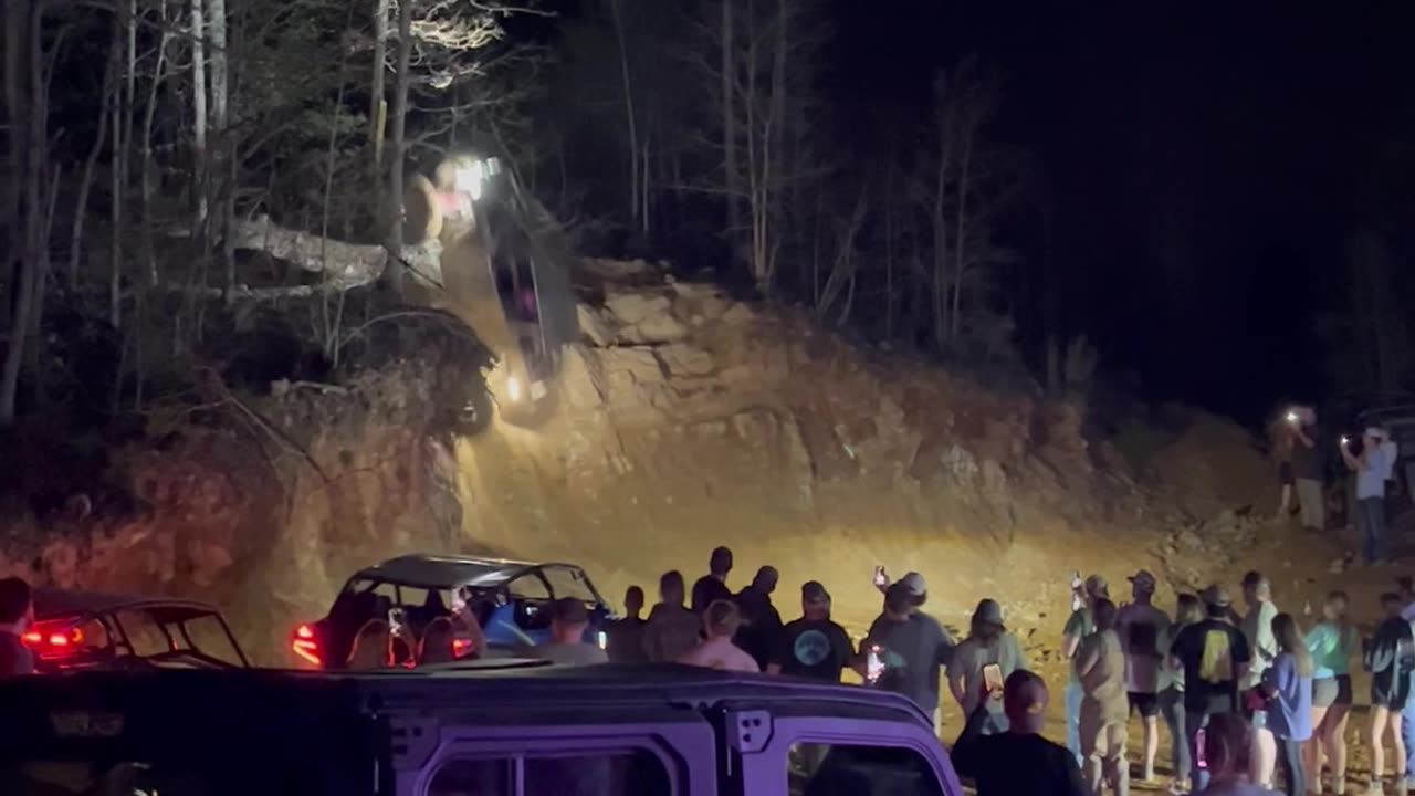 Vehicle Gets Stuck on a Tree Going Up the Wall Stunt