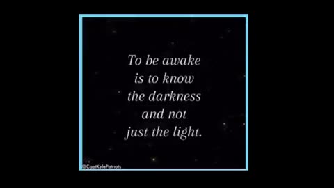 To be awake is to know the darkness and not just the light - Band of Anons