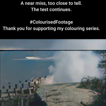 Bouncing Bomb Test Startles Cameraman #ColourisedHistory
