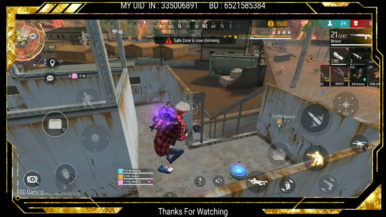 Free Fire Live With 9XD Gaming