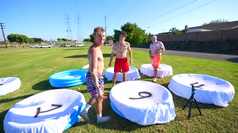 100 Mystery Pools.. DONT Trust Fall into the Wrong One!