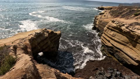 Sunset Cliffs Views 2 clips. Raw Footage. #ocean #sunny