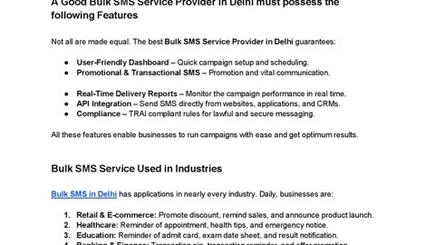 Bulk SMS Service Provider in Delhi: Transforming Business Communication