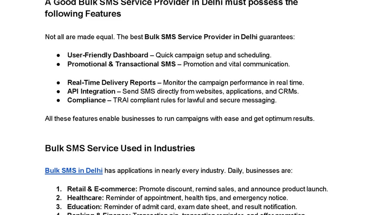 Bulk SMS Service Provider in Delhi: Transforming Business Communication