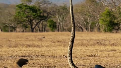 Komodo Dragon vs Giant Snake Animal Fighting Funny Video