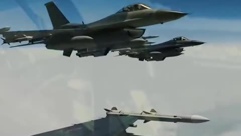 F-16s in Tight Formation: Air-to-Air Missile Loadout!