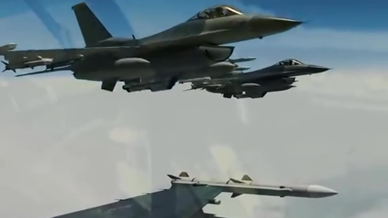 F-16s in Tight Formation: Air-to-Air Missile Loadout!