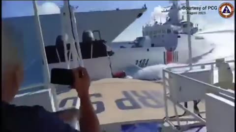 SHOCKING COLLISION: Chinese Coast Guard & PLA Navy Ships Crash While Chasing Philippine Boat