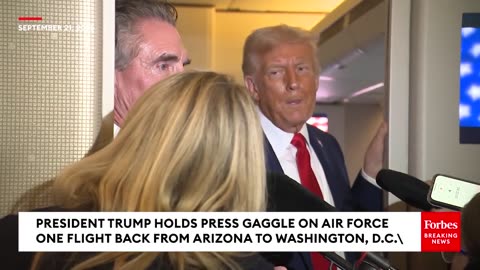 FULL VIDEO_ President Trump Takes Reporters Questions On Air Force One Flight Back To D.C.