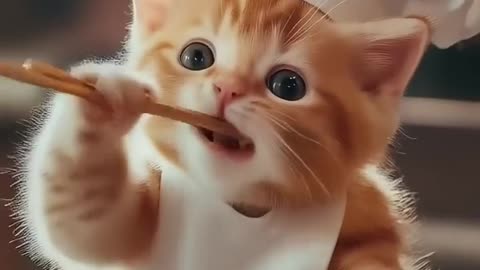 🐱🍜 Kitten Grows His Own Wheat to Make Ramen Noodles - 4k