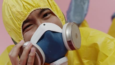 Man In Gas Mask