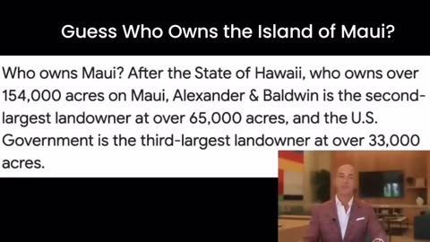 Who will own Maui after it has been torched?