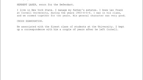 HERBERT LASER, Sworn In For The Defendant, 126th To Testify