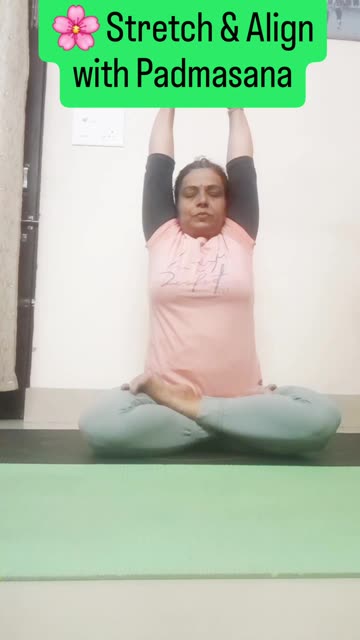Stretching with padmasana