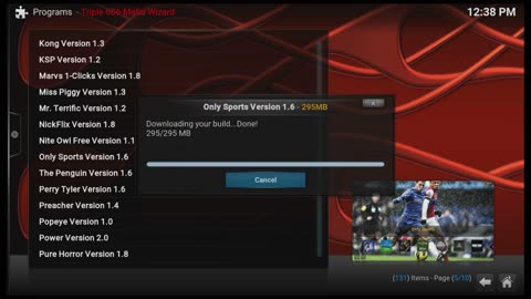 How to install the Only Sports Kodi Build
