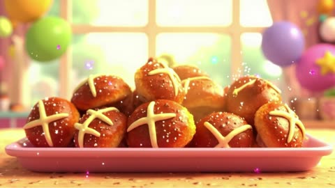 Hot Cross Buns | Popular Nursery Rhyme for Kids | Learning Songs for Children
