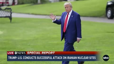 Trump announces successful attack on Iran nuclear sites