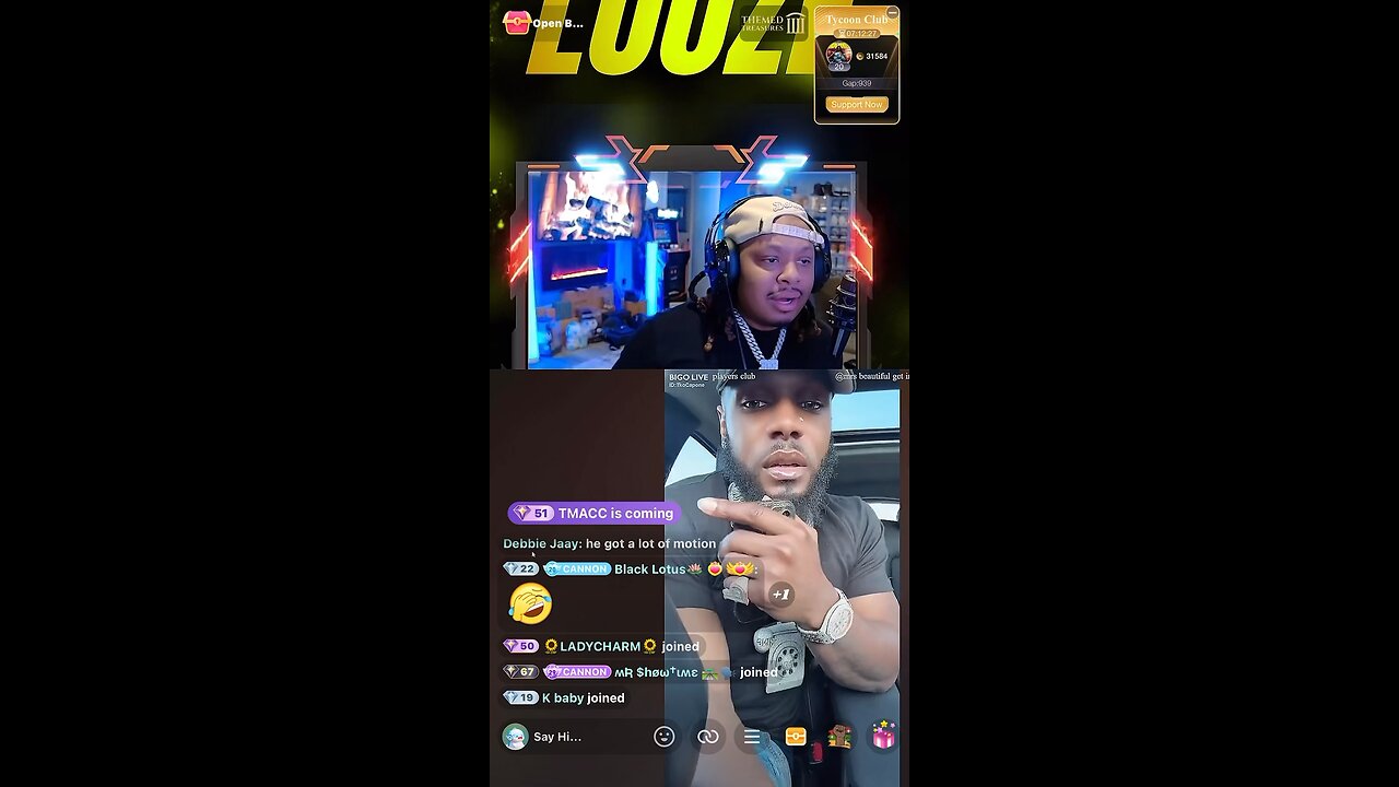 Looze cannon on Tko Capone’s Head (BIGO LIVE)