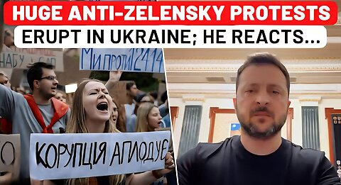 Angry Ukrainians Launch Anti-Zelensky Protest As He Uses Russia Excuse Again For Shocking New Law