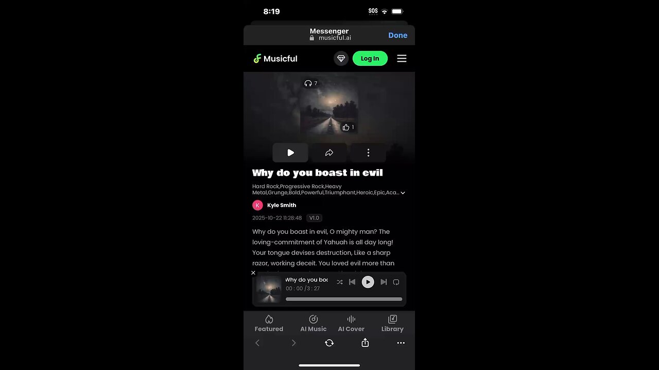 Why do you boast in evil