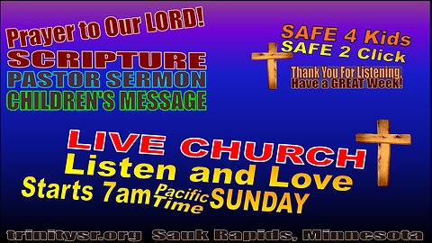 20250817 August 17th LIVE STREAM Church Service Trinity Lutheran Sauk Rapids MN Safe For Children