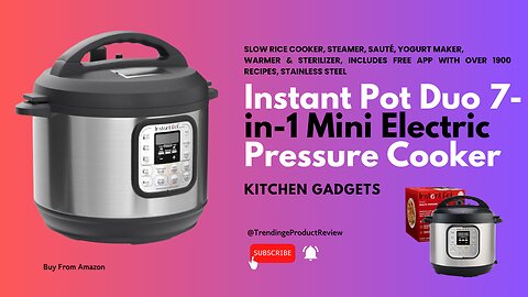 Instant Pot Duo 7-in-1 Mini Electric Pressure Cooker