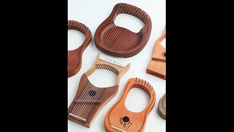 7 Bronze Mahogany Lyre Harp with Tone Wrench for Children, Teenager & Adults
