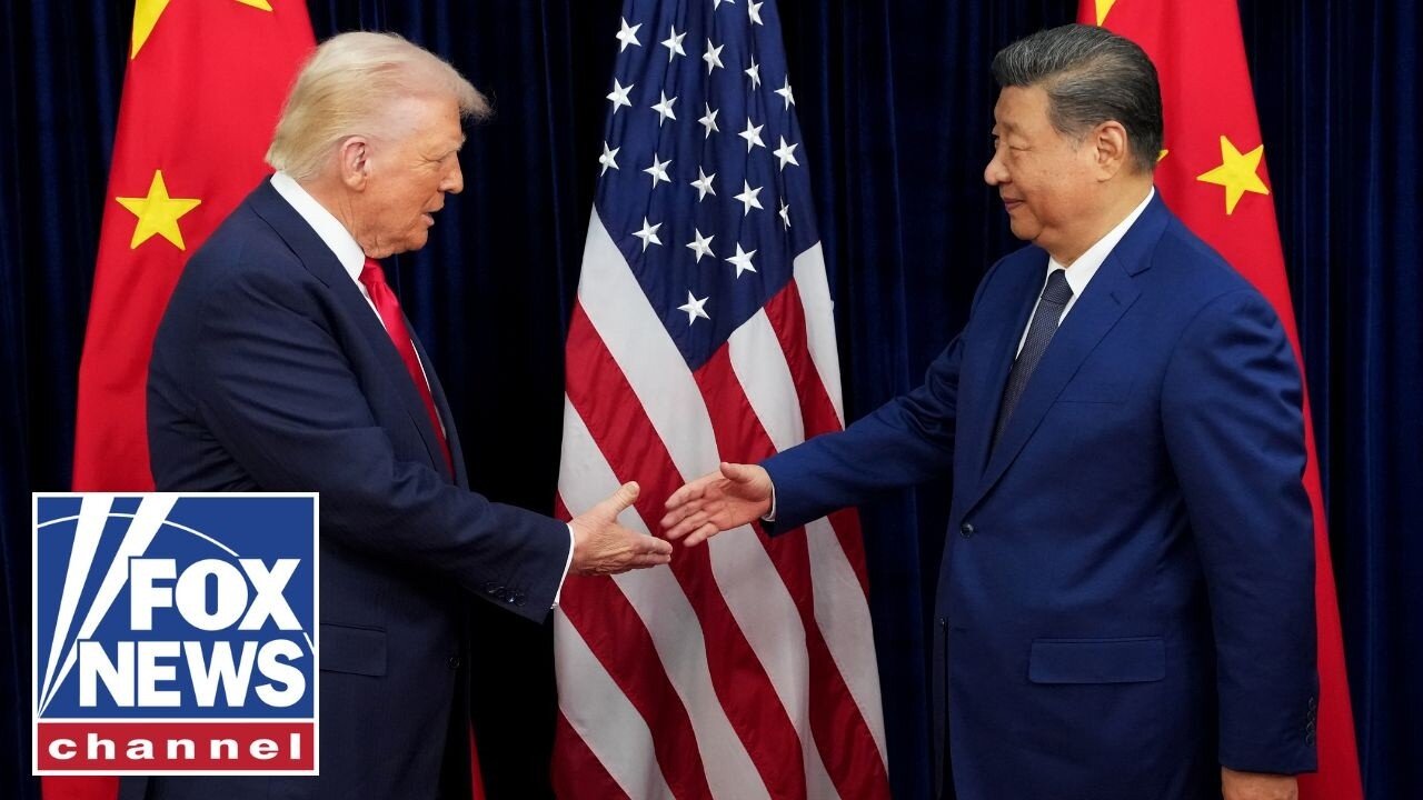 WATCH: President Trump and China's Xi Jinping shake hands